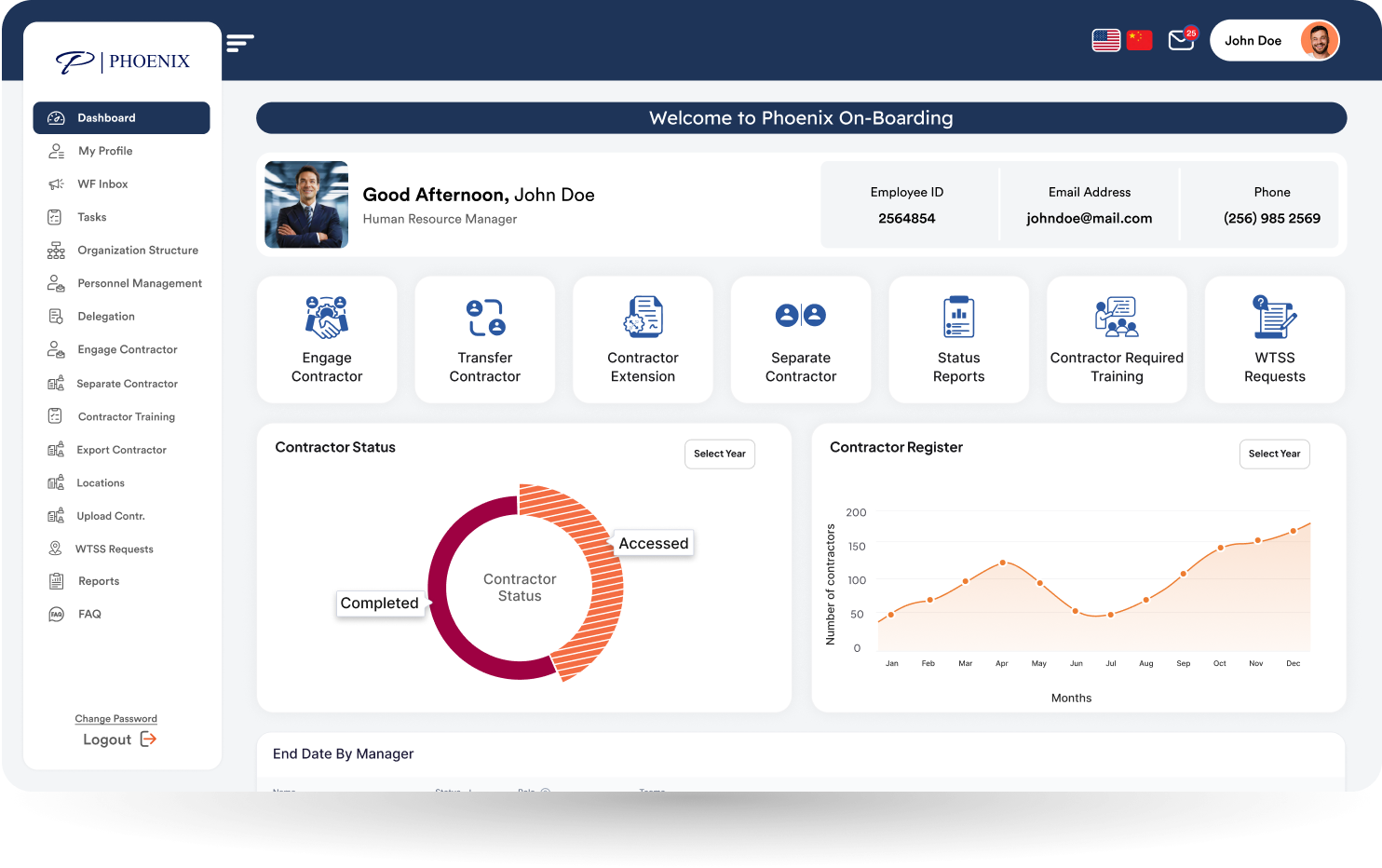 Vendor On-Boarding Dashboard